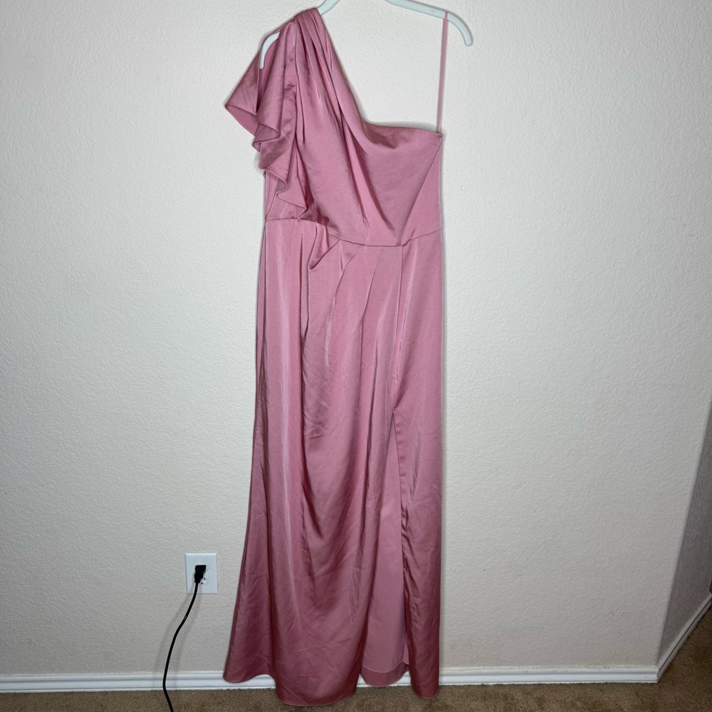 Marchesa Notte Pink One Shoulder Bridesmaid Dress
